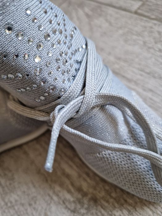 Pantofii casual Marco Tozzi, gri argintii, noi, 38