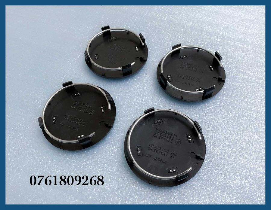 Set 4 capace negre 60mm jante aliaj Opel