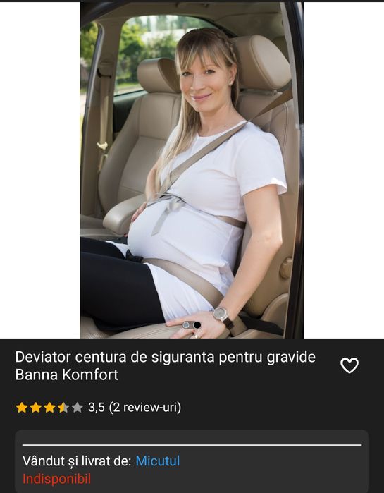 Deviator centura de siguranta pentru gravide Banna Komfort