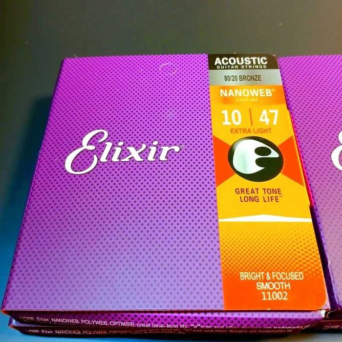 Elixir Corzi de chitara acustica 80/20 Bronz 10-47