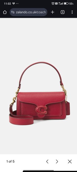 Дамска чанта COACH TABBY 20 BAG, червена