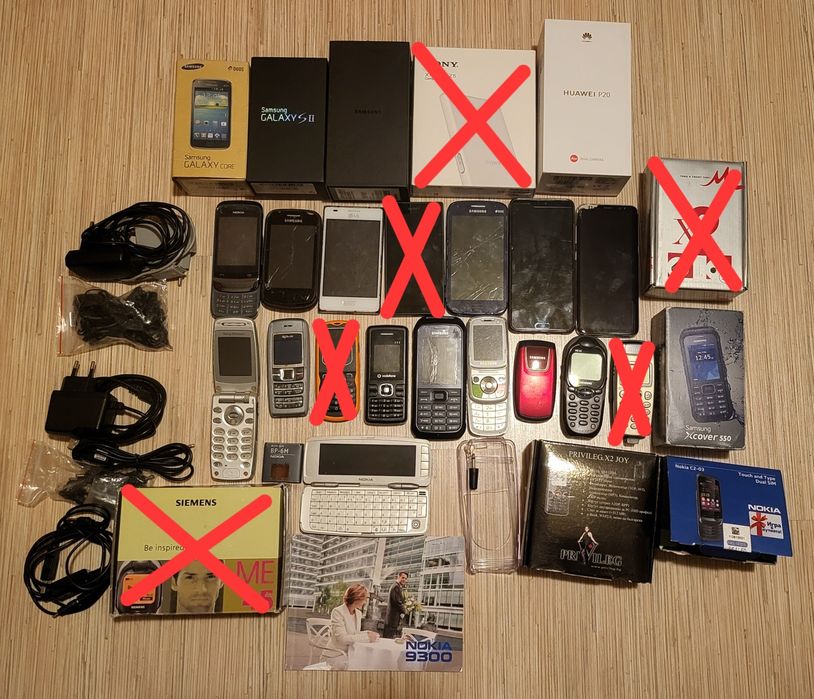 Смартфони и телефони с копчет, таблети, зарядни