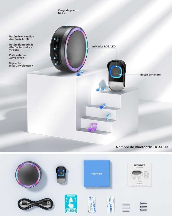 Безжичен звънец TECKNET.