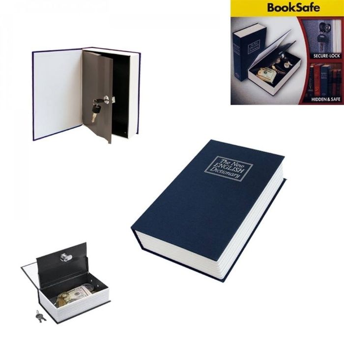 НОВО! Скрит стоманен сейф под формата на книга с 2 резервни ключа - 2