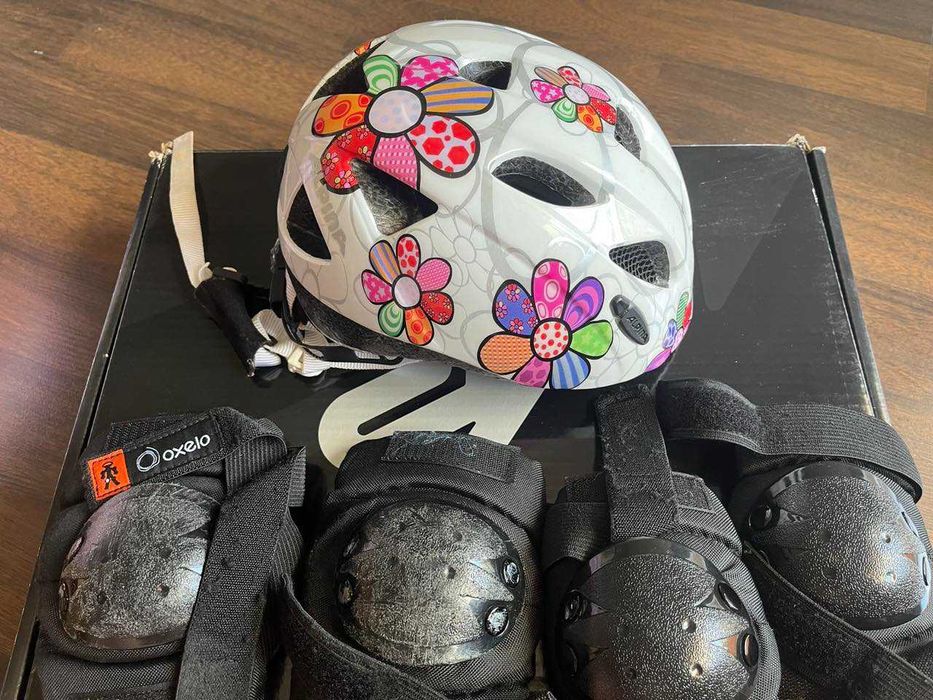 Ролери INLINE К2 32-37 GIRL, Шлем, наколенки, налакътници, ръкавици