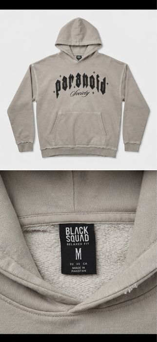 Худи Black Squad / Y2K / Opium / Distressed / Оверсайз M
