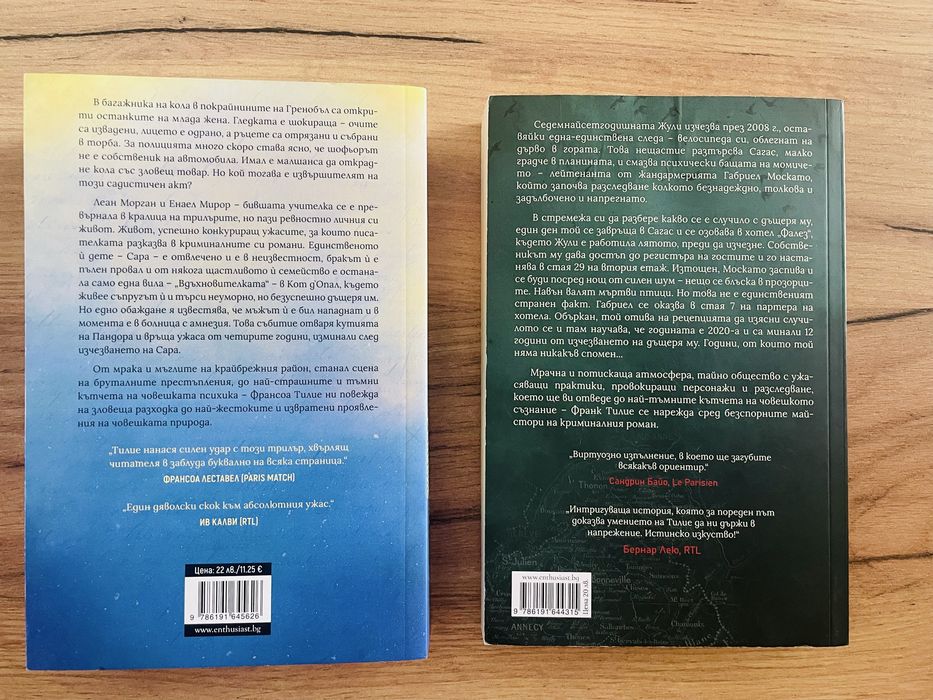 Книги - трилъри и съвременни романи