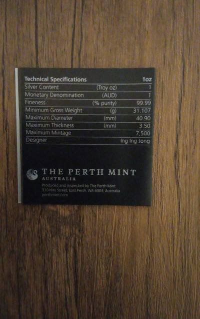 Сребърна монета 1oz Лунари ,,Годината на Вола"