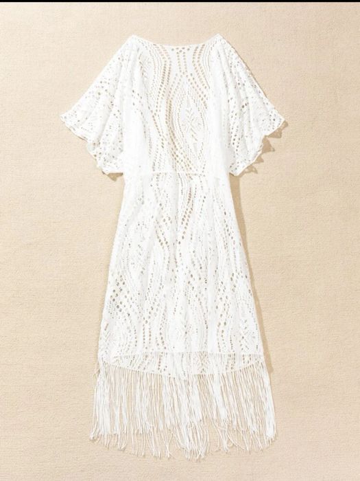 cover up pentru plaja dantela si franjuri