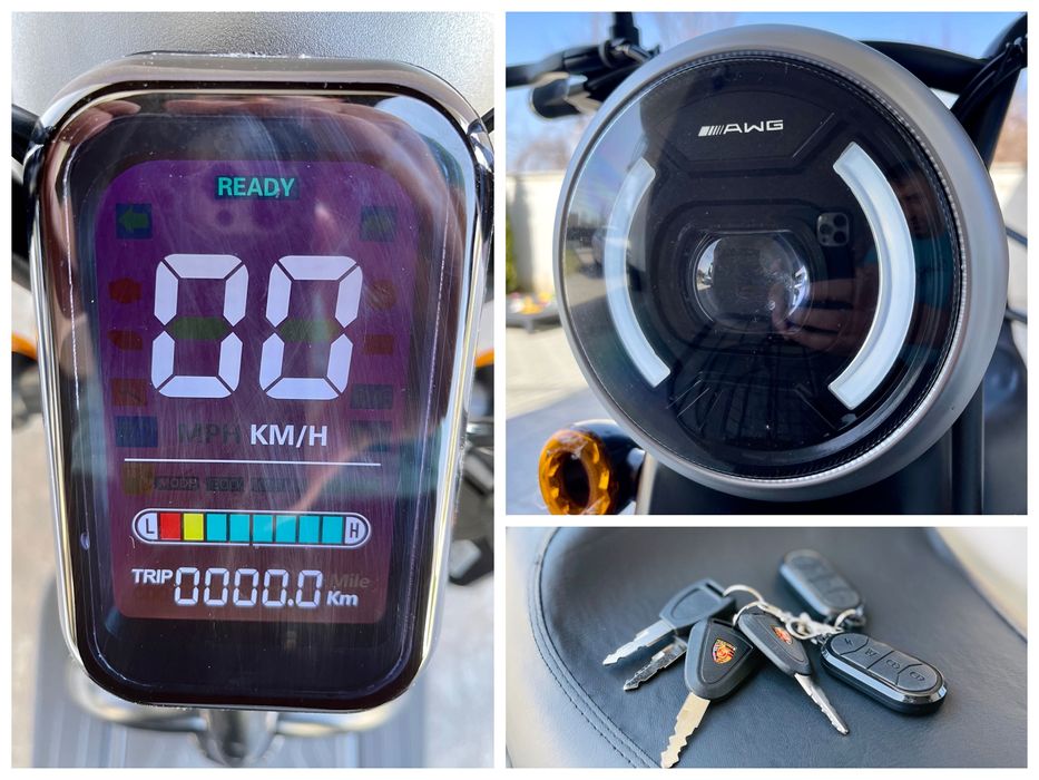 Tricicleta Triciclu Electrica cu 2 Locuri Baterie 20Ah Scuter 650W ‼️