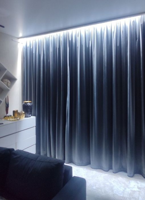 Новые шторы на ленте 2 шт. Занавески в стиле хай-тек.