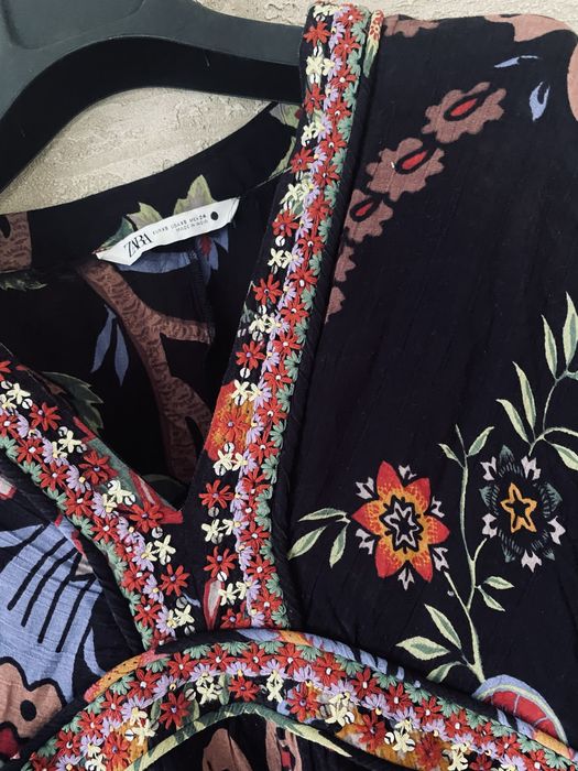 Флорална Дълга етно стил Рокля ZARA- XS/S