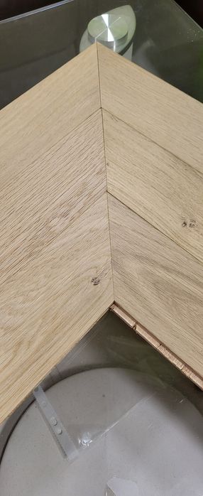 Трислоен паркет, дъб шеврон