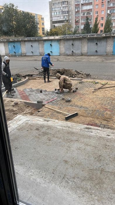 Укладка брусчатка