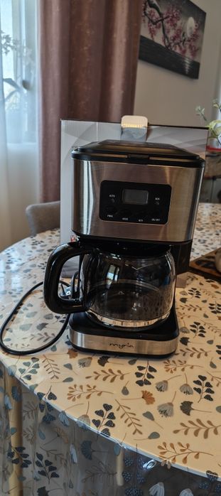 Cafetiera MYRIA MY4118, 1.5l, 900W, 12 cesti, negru-argintiu