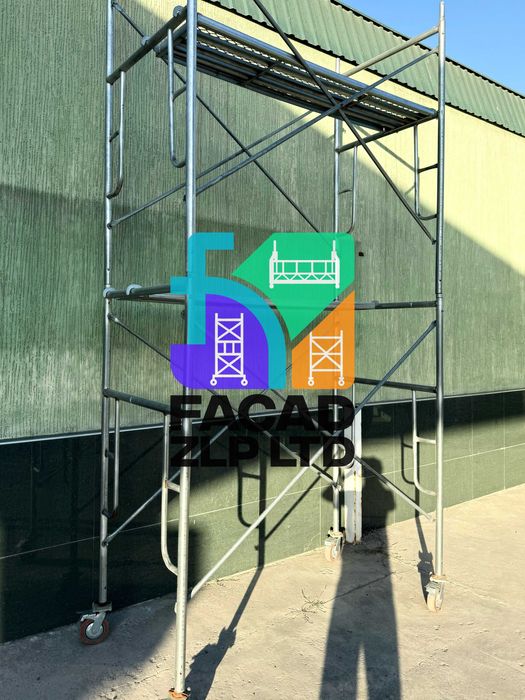 Строительные леса с настилом и баллонами комплект, оцинкованные Китай