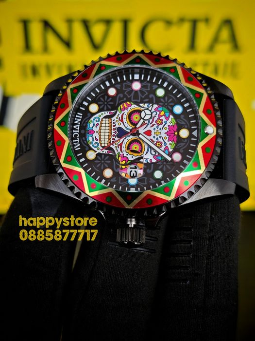 INVICTA Muertos Fiesta 43 mm, нов ръчен часовник