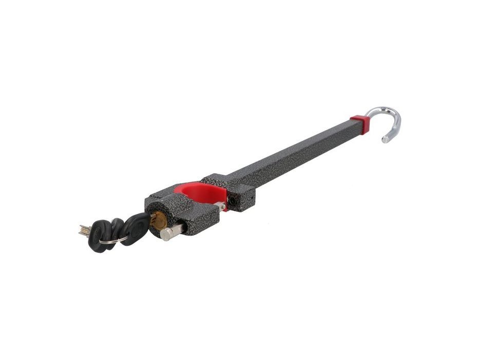 Antifurt auto pentru volan si ambreiaj cu 3 chei Carpoint SWL700, reglabil, negru/rosu