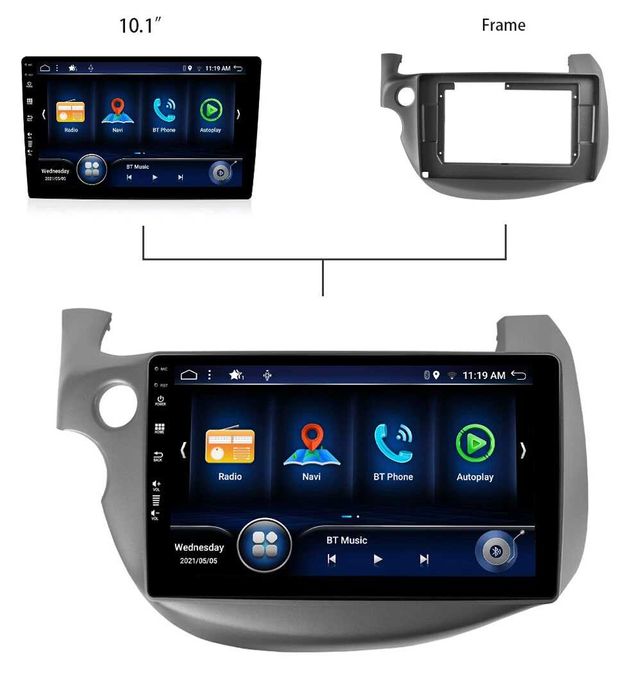 Мултимедия с Android за Honda Fit Jazz Андроид навигация плеър 2DIN