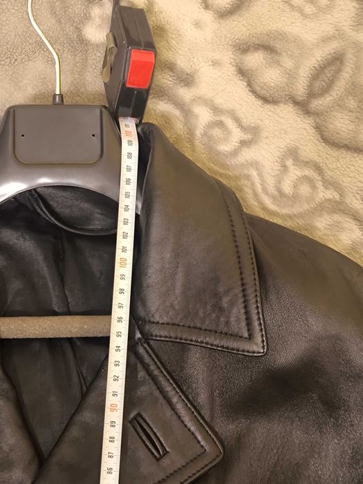 Haina barbateasca lunga din piele + vesta piele