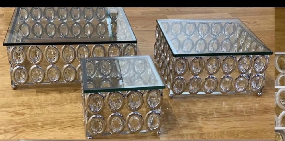 Set 3 suporti candy bar argintiu