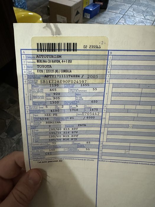 Toyota inmatriculata in Romania