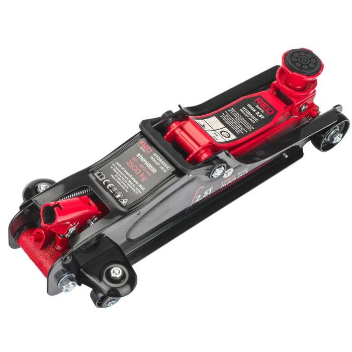 Cric hidraulic tip crocodil 2.5 tone, cu garda joasa, 85 mm-360mm, Red