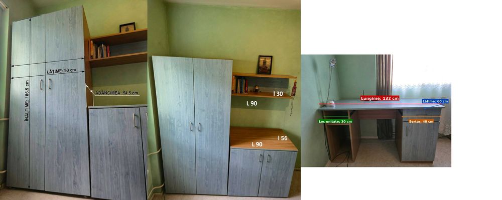 Mobilier Dormitor/Camera studiu/ Birou