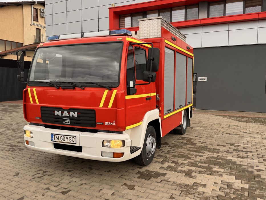 Mașina de Pompieri MAN, echipata și înmatriculată