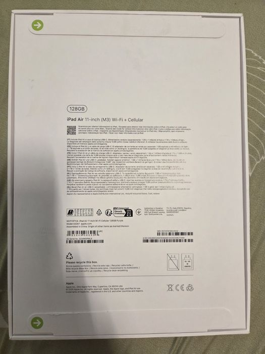 iPad Air 11-inch (M3) - Wi-Fi + Cellular - NOU - Sigilat!