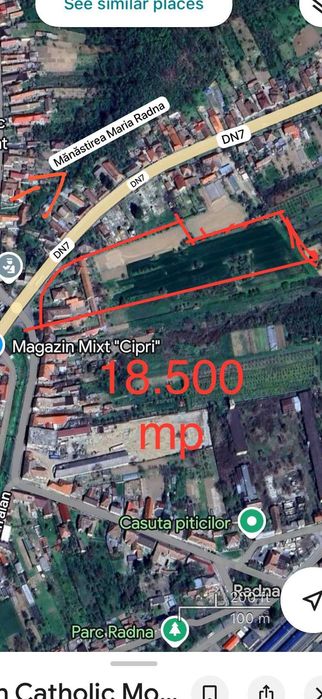 Teren intravilan-Radna (Lipova) la DN7- ideal pentru centru comercial