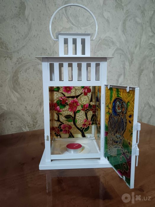 Подсвечник фонарь металлический