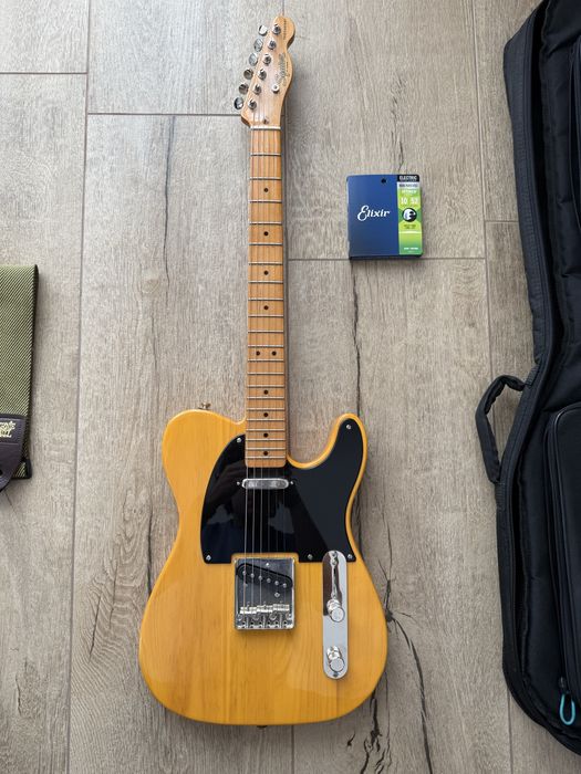 Chitara Squier Classic Vibe 50s + Marshall Mini Amp + Set Elixir Strings + Husa chitara Thomann +  Ernie Ball Strap