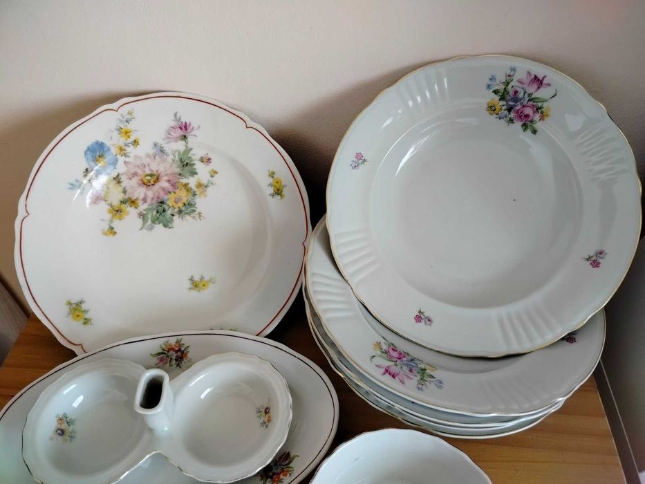 Порцеланови чинии и съдове РЕТРО 9 бр. ПАКЕТНА цена
