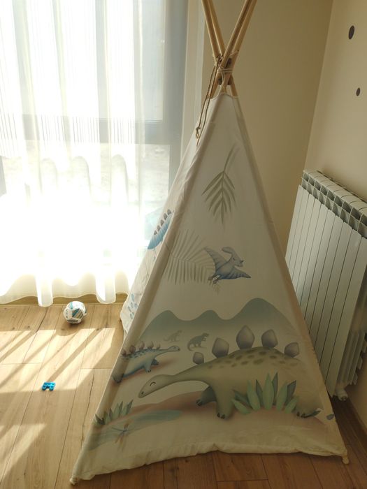 Детска палатка от плат - динозаври