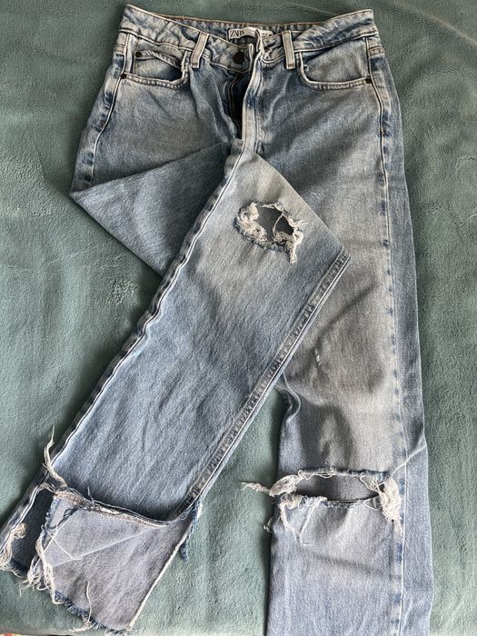 Джинсы ZARA оригинал, голубые