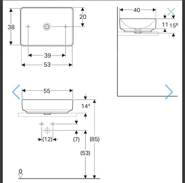 Lavoar Geberit Variform