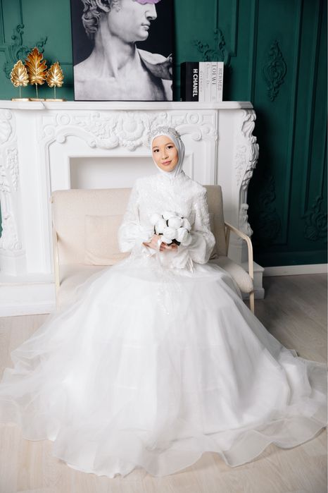 продам свадебное платье можно для покрытых