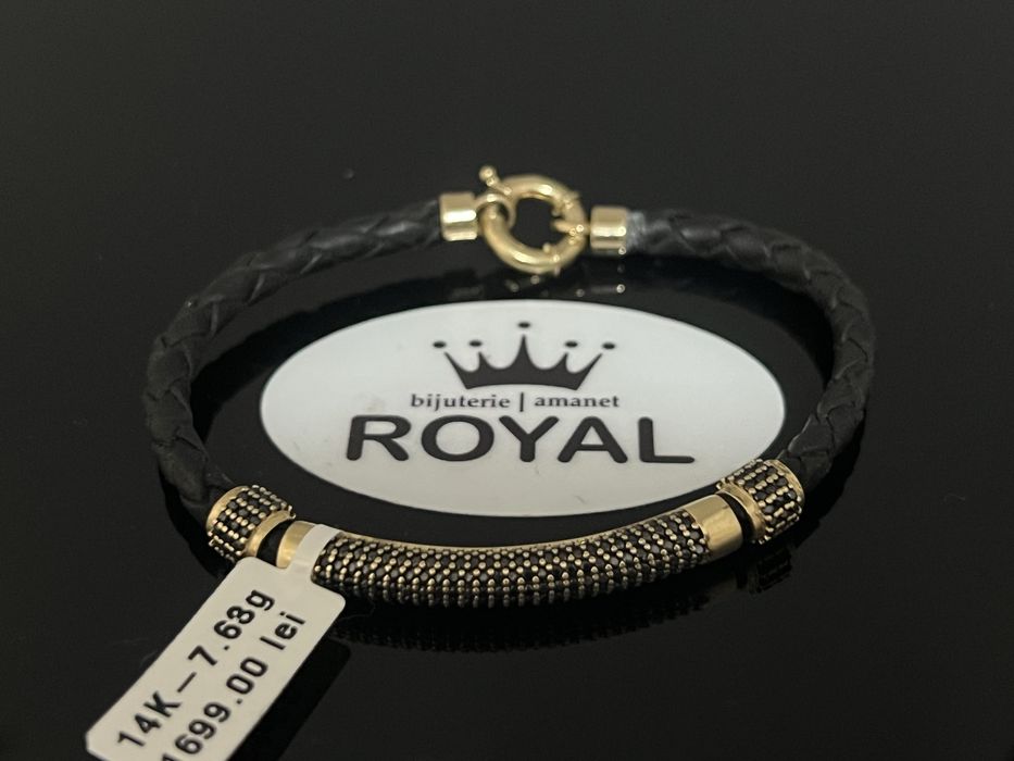 Bijuteria Royal CB : Bratara cu snur aur 14k 7,63gr