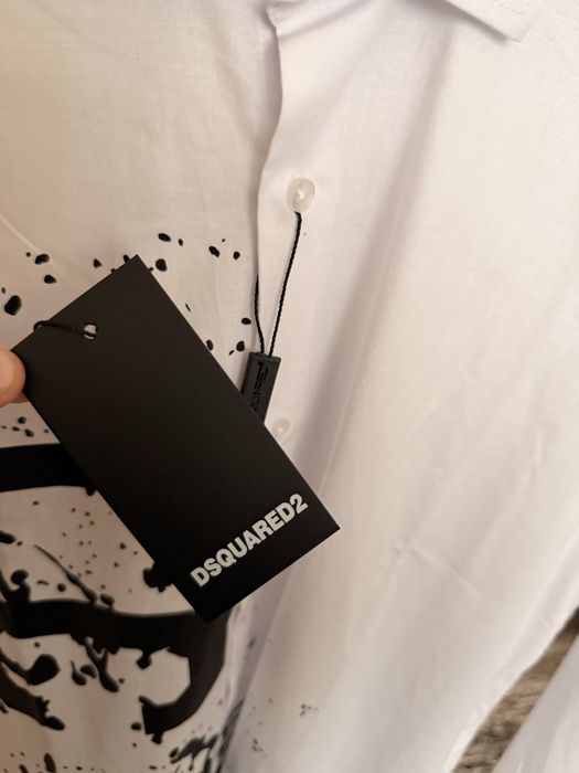 Dsquared2 мъжка бяла риза ICON • всички размери
