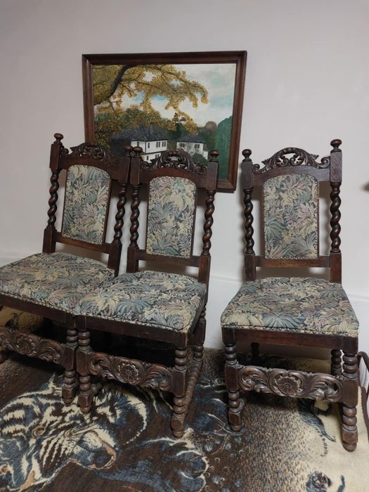 4 стола дърворезба