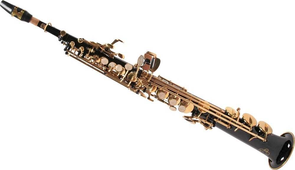 Saxofon Sopran NOU Karl Glaser Saxophone drept Si b Negru+Auriu