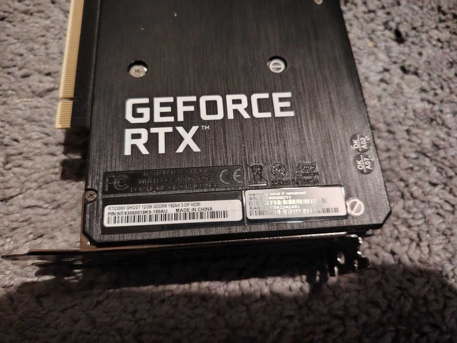 Видео Карта Gainward RTX 3060 Ghost 12GB GDDR6 192bit