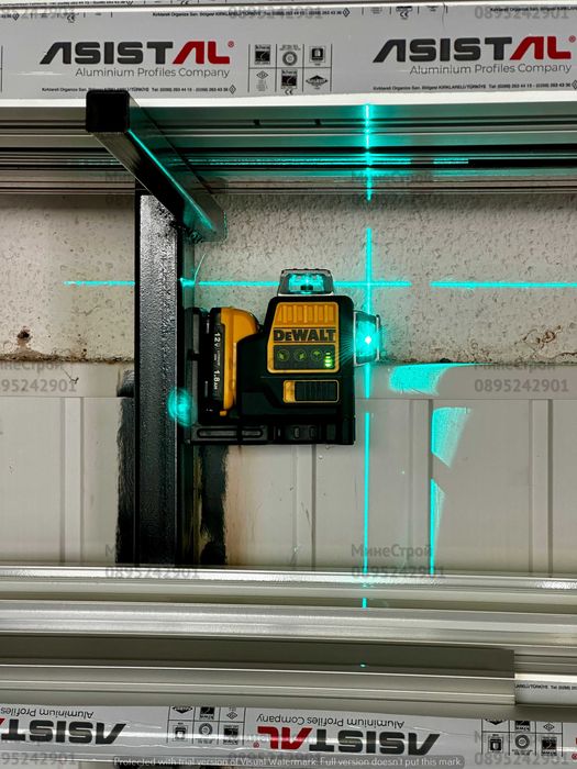 Лазерен нивелир линеен DEWALT DCE089D1G, 360°, 15-30м, зелен лазер