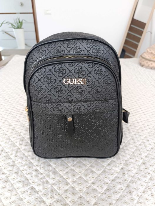 Rucsac Guess negru, Luis Viton crem - Nou