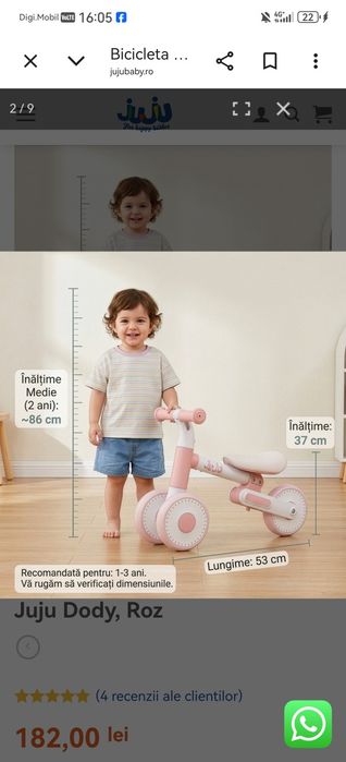 Bicicleta fara pedale Juju