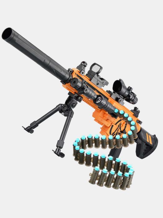 Игрушечный автомат М416, стреляющий безопасными пульками на липучках