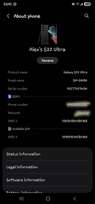 Samsung S22 Ultra 256GB - Ediție SNAPDRAGON - Impecabil / Pachet Complet