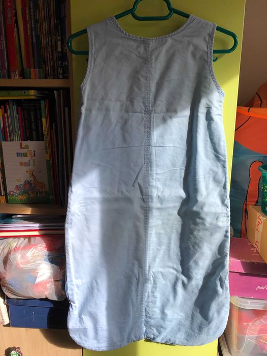 Sac de dormit pentru copii, albastru, cu lungimea de 86 cm + Cadou