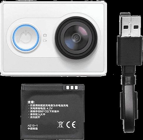 Оригинальная экшн-камера XiaoMi Yi 1080P HD WIFI DVR Белая